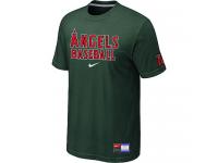 MLB Men Los Angeles Angels Of Anaheim Nike Practice T-Shirt - Dark Green