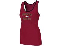 NFL Nike Denver Broncos Heart & Soul Tri-Blend Racerback Stretch Women Tank Top Red
