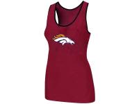 NFL Nike Denver Broncos Ladies Big Logo Tri-Blend Racerback Stretch Women Tank Top Red