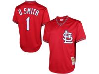 Ozzie Smith St. Louis Cardinals Mitchell & Ness Cooperstown Mesh Batting Practice Jersey - Red