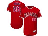 Red Andrew Heaney Men #28 Majestic MLB Los Angeles Angels Of Anaheim Flexbase Collection Jersey