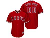 Red Customized Men Majestic MLB Los Angeles Angels Of Anaheim 2016 Cool Base Alternate Jersey