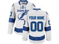 Reebok Tampa Bay Lightning Men's Premier Road Custom Jersey - White
