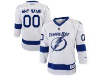 Reebok Tampa Bay Lightning Youth Replica Away Custom Jersey - White