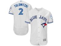 Troy Tulowitzki Toronto Blue Jays Majestic 40th Anniversary Flexbase Authentic Collection Jersey - White