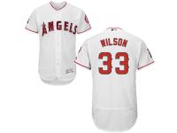White C.J. Wilson Men #33 Majestic MLB Los Angeles Angels Of Anaheim Flexbase Collection Jersey