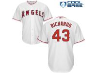 White Garrett Richards Men #43 Majestic MLB Los Angeles Angels Of Anaheim Cool Base Home Jersey