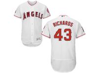 White Garrett Richards Men #43 Majestic MLB Los Angeles Angels Of Anaheim Flexbase Collection Jersey
