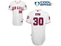 White Nolan Ryan Men #30 Majestic MLB Los Angeles Angels Of Anaheim Cool Base Home Jersey