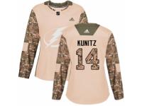 Women Adidas Tampa Bay Lightning #14 Chris Kunitz Camo Veterans Day Practice NHL Jersey