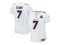 Women Nike NFL Denver Broncos #7 John Elway Super Bowl 50 Game White Jersey