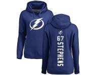 Women's Adidas NHL Tampa Bay Lightning #67 Mitchell Stephens Backer Royal Blue Pullover Hoodie Adidas