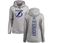 Women's Adidas NHL Tampa Bay Lightning #98 Mikhail Sergachev Backer Ash Pullover Hoodie Adidas