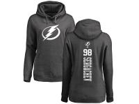 Women's Adidas NHL Tampa Bay Lightning #98 Mikhail Sergachev One Color Backer Charcoal Pullover Hoodie Adidas