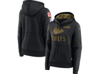 Women's Kansas City Chiefs Nike Black 2020 Salute to Service Performance Pullover Hoodie