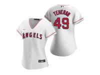 Women's Los Angeles Angels Julio Teheran Nike White 2020 Home Jersey