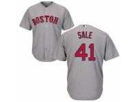 Women's Majestic Boston Red Sox #41 Chris Sale Grey Road MLB Jersey