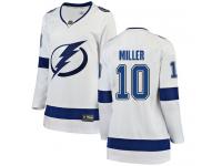 Women's NHL Tampa Bay Lightning #10 J.T. Miller Breakaway Away Jersey White