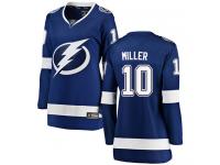 Women's NHL Tampa Bay Lightning #10 J.T. Miller Breakaway Home Jersey Royal Blue