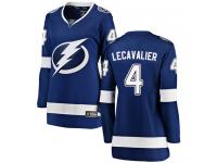 Women's NHL Tampa Bay Lightning #4 Vincent Lecavalier Breakaway Home Jersey Royal Blue