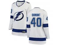 Women's NHL Tampa Bay Lightning #40 Gabriel Dumont Breakaway Away Jersey White