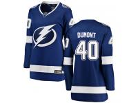 Women's NHL Tampa Bay Lightning #40 Gabriel Dumont Breakaway Home Jersey Royal Blue