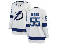 Women's NHL Tampa Bay Lightning #55 Braydon Coburn Breakaway Away Jersey White