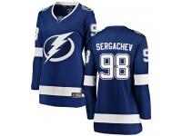 Women's NHL Tampa Bay Lightning #98 Mikhail Sergachev Breakaway Home Jersey Royal Blue