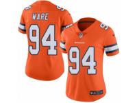 Women's Nike Denver Broncos #94 DeMarcus Ware Limited Orange Rush NFL Jersey