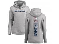 Women's Royce Freeman Ash Backer NFL Nike Denver Broncos #28 Pullover Hoodie