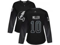Women's Tampa Bay Lightning #10 J.T. Miller Black Alternate Authentic Hockey Jersey