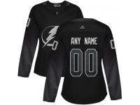 Women's Tampa Bay Lightning Black Alternate Customized Authentic Hockey Jersey