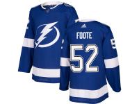 Youth Adidas NHL Tampa Bay Lightning #52 Callan Foote Authentic Home Jersey Royal Blue Adidas