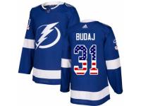 Youth Adidas Tampa Bay Lightning #31 Peter Budaj Blue USA Flag Fashion NHL Jersey