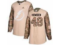Youth Adidas Tampa Bay Lightning #48 Brett Howden Camo Veterans Day Practice NHL Jersey