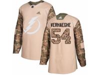 Youth Adidas Tampa Bay Lightning #54 Carter Verhaeghe Camo Veterans Day Practice NHL Jersey