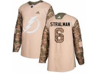 Youth Adidas Tampa Bay Lightning #6 Anton Stralman Camo Veterans Day Practice NHL Jersey