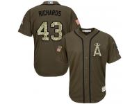 Youth Angels of Anaheim #43 Garrett Richards Green Salute to Service Stitched Baseball Jersey