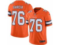 Youth Nike Denver Broncos #76 Max Garcia Limited Orange Rush NFL Jersey