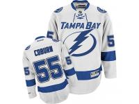 Youth Reebok NHL Tampa Bay Lightning #55 Braydon Coburn Authentic Away Jersey White Reebok