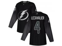 Youth Tampa Bay Lightning #4 Vincent Lecavalier Black Alternate Authentic Hockey Jersey