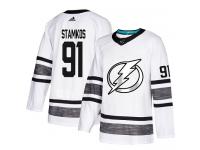 Youth Tampa Bay Lightning #91 Steven Stamkos Adidas White Authentic 2019 All-Star NHL Jersey