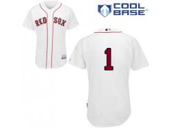 White Bobby Doerr Men #1 Majestic MLB Boston Red Sox Cool Base Home Jersey