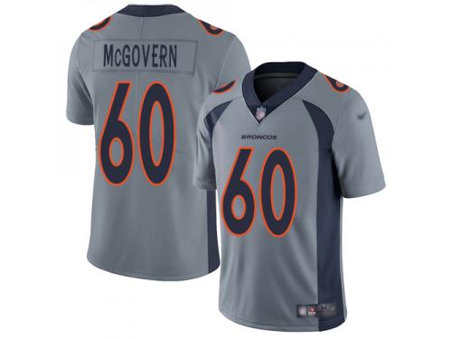 #60 Limited Connor McGovern Silver Football Youth Jersey Denver Broncos Inverted Legend