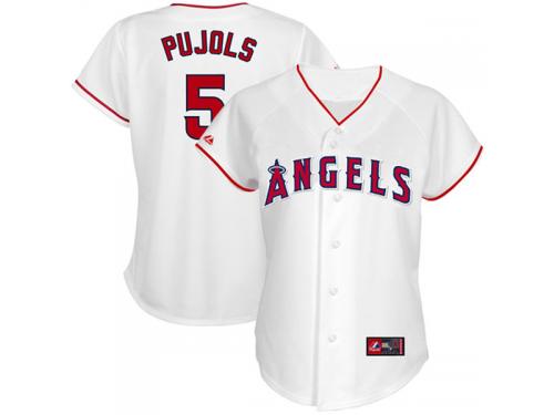 Albert Pujols Los Angeles Angels of Anaheim Majestic Women's Player Replica Jersey - White