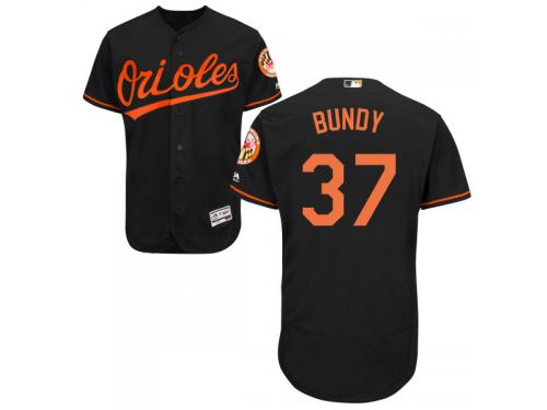 Black Dylan Bundy Men #37 Majestic MLB Baltimore Orioles Flexbase Collection Jersey