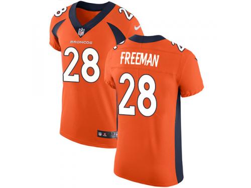 Elite Men's Royce Freeman Orange Home Jersey NFL Nike Denver Broncos #28 Vapor Untouchable