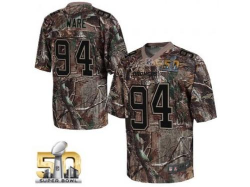 Game DeMarcus Ware Men Jersey - Denver Broncos #94 Realtree Camo Super Bowl 50 Bound Nike NFL