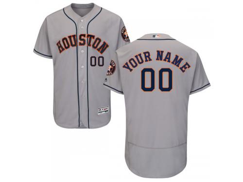 Houston Astros Majestic Flexbase Authentic Collection Custom Jersey - Gray