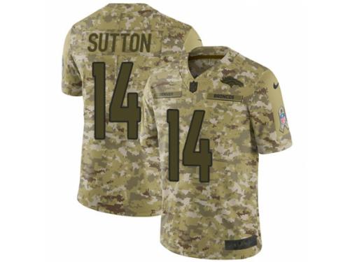 Men Nike Denver Broncos #14 Courtland Sutton Limited Camo 2018 Salute to Service NFL Jersey